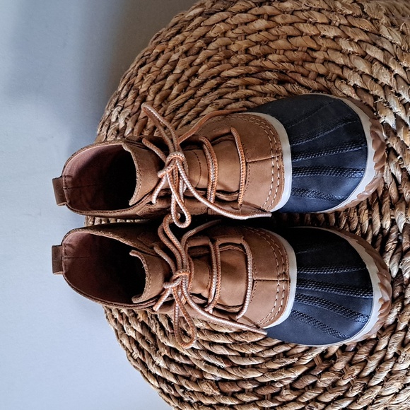 Sorel‎ Womens Out And About Brown Nubuck Suede Ankle Rain/Winter Duck Boots S-7 - Picture 4 of 9